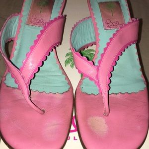 Lilly Pulitzer flip flop heels
